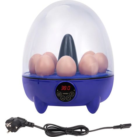 8 Incubadora de huevos digital con ajuste automático de temperatura para pato de pollo con bandeja de huevos enchufe europeo (1/5)