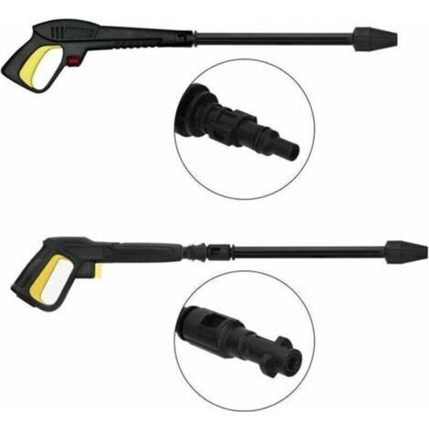 Accessoire pour nettoyeur haute pression--Pistolet à eau haute pression avec lance à jet variable et lance rotative, compatible avec les nettoyeurs haute pression Lavor