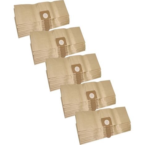 vhbw 50x sacchetti compatibile con Soteco T 110 / T110, T 110 Nevada 103 RAD aspirapolvere - in carta, color sabbia
