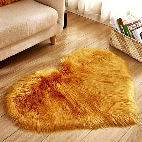 Tapis Shaggy - Imitation Peau De Mouton - Polyester - 40 x 50 cm - Blanc Violet Noir Rouge Gris - Pour Chambre Salon Entrée (1/4)