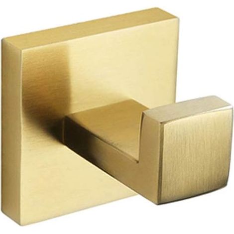 CSPARKV 1PCS Stainless Steel Self Adhesive Towel Hook for Bathroom Kitchen Garage - Gold