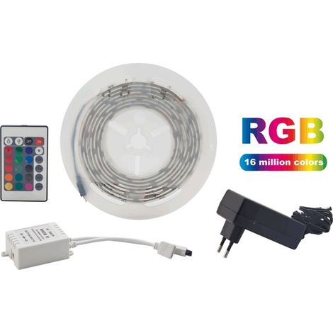 KIT NASTRO 150 LED 500CM 12V RGB ALIMENTATO