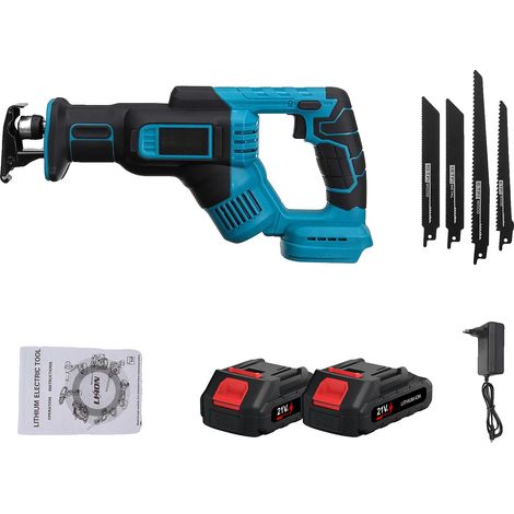 Scie alternative, vitesse variable, design léger, 2 Batterie 1Prise (1/2)