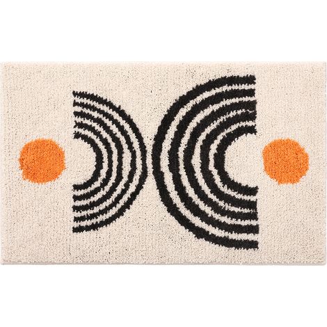 Tapis de porte de salle de bain simples, tapis absorbants, tapis antidérapants pour salle de bain, tapis d'entrée, tapis, beige (1/5)