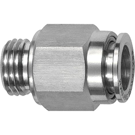 [NEUWERTIG] B-Ware Riegler Steckverschraubung Verbinder G14 Schlauch 4mm Edelstahl 14404 Gerade