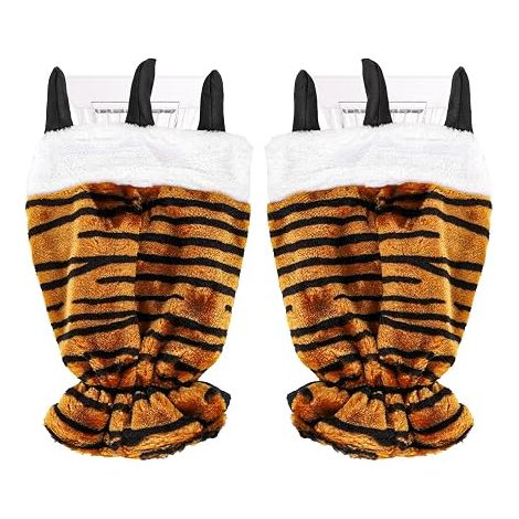 2pcs Ice Scrapers with Gloves, Print Gloves with Built-in Ice Scraper for Keeping Warm Plush Car Windshield for Winter Snow and Ice Removal (1/5)