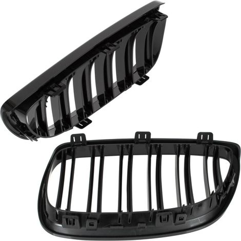 Griglia radiatore BMW Serie 3 E92 E93 06-10, nero lucido, doppio listello (1/3)