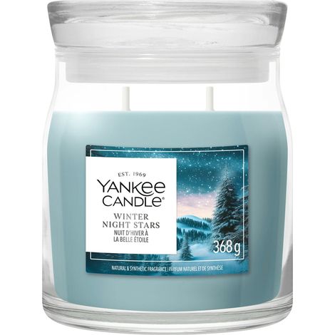 Candela Winter Night Stars 368g Blu Yankee Candle