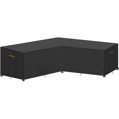 Housse Imperméable pour Canapé Couvrir Mobilier Extérieur Bâche pour Mobilier de Jardin Housse de Protection pour Mobilier Couvrir un Canapé d’angle en L Convient 215x215x87/80cm (1/2)