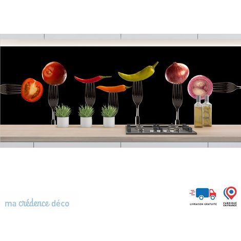 Crédence : Fourchettes et légumes - Alu composite - 60 - 245 (1/3)