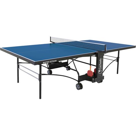 Tavolo da Pin Pong con Piano Blu e Ruote per Esterno Garlando Master Outdoor (1/8)