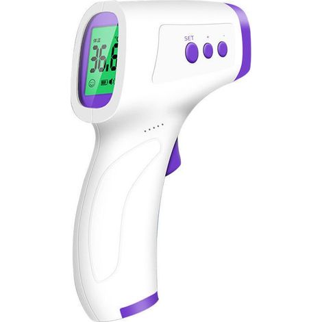 Thermomètre médical infrarouge, thermomètre frontal portable, convient aux bébés et aux adultes, avec écran LCD,