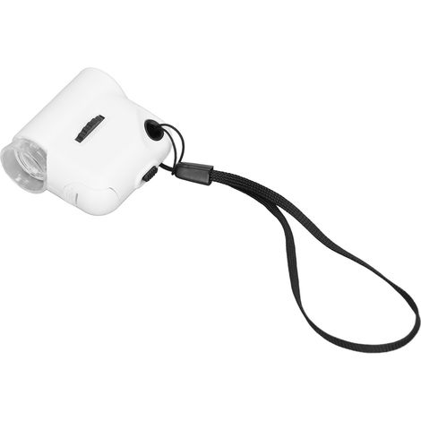Mini loupe de poche 55X zoom optique HD en acrylique avec éclairage LED, microscope portable compact (1/5)