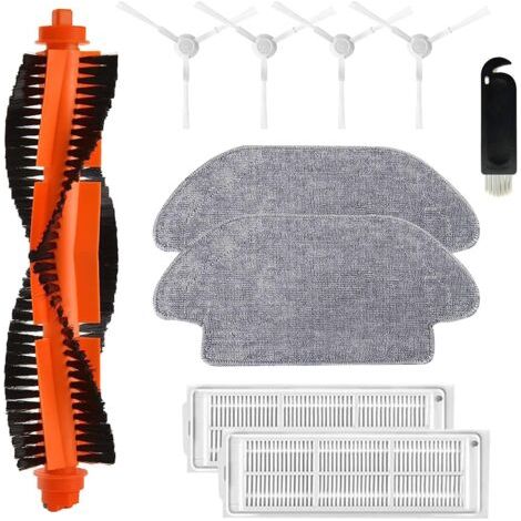 10 pièces Accessoires pour Aspirateurs Robots, Brosses de Nettoyage à Poussière Aspirateur, Kit D'accessoires de Rechange pour Robot Nettoyeur Compatible avec Xiaomi Robot
