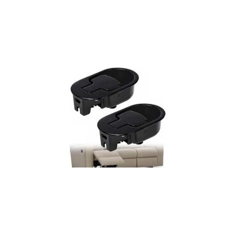 Levier de Fauteuil et Canapé Inclinable Relax, Manche en Métal D'aluminium Solide Noir sans Câble (2 Pièces) (1/5)