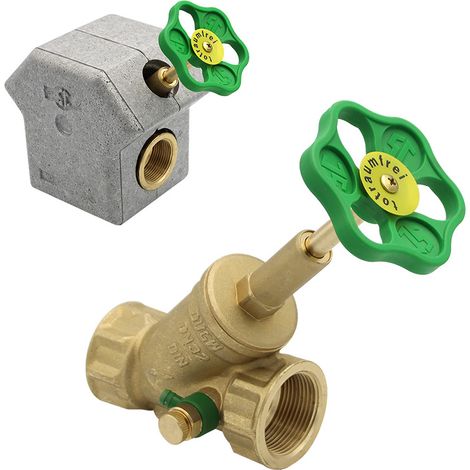 Freistromventil Muffenanschluss 1/2" - 2" mit Dämmschale + Entleerung (1/5)