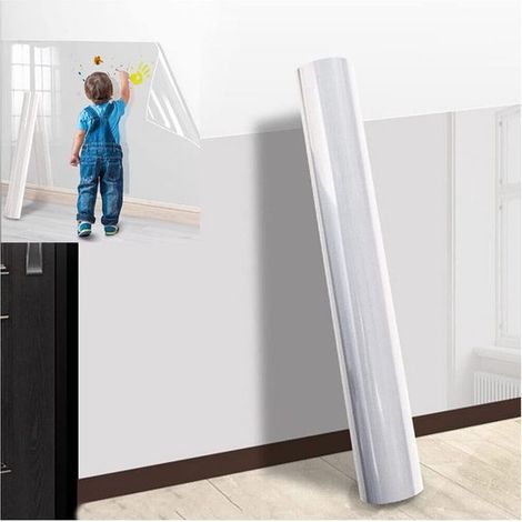 45 cm  10 m，Película protectora de pared，Adhesión electrostática，Película protectora brillante，Película decorativa de pared，Impermeable，2XL (1/5)
