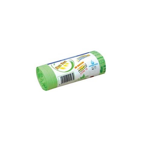 SACCO PATTUMIERA BIODEGRADABILE E COMPOSTABILE- - cm.50x60, rotolo pz.10 - 24 rotolo