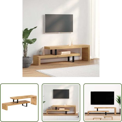 vidaXL Mangoholz - TV-Lowboard Massivholz Mango (1/5)