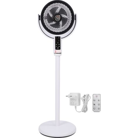 Ventilatore a Colonna Senza Fili – Batteria 8000mAh, 10 Velocità, Telecomando, Diffusore Aromi – ABS Robusto, Design Elegante – Ideale per Camera da Letto e Soggiorno (1/5)