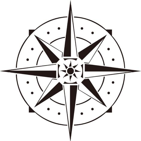 Kompass-Wandtattoo aus Vinyl, abnehmbar, für Wohnzimmer, Schlafzimmer, Zuhause – Wanddekoration (1/5)