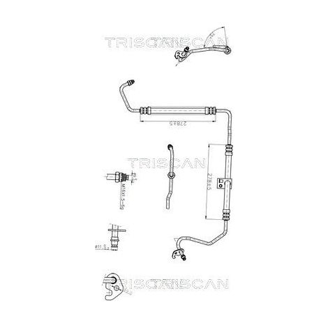 Tuyau hydraulique, direction TRISCAN 8516 16045 FORD 1438120 1454850 1459353