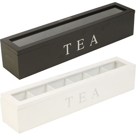 Aufbewahrungsbox aus Holz für Tee, Kaffee und Teebeutel, Aufbewahrungsbox für Zuckerbeutel, Aufbewahrungsbox für Zuhause (1/5)