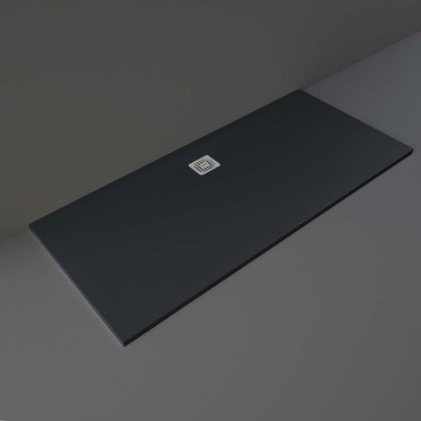 RAK Feeling Black 1800mm x 800mm Rectangular Bathtub Replacement Shower Tray - RFBR080180S504 (1/2)