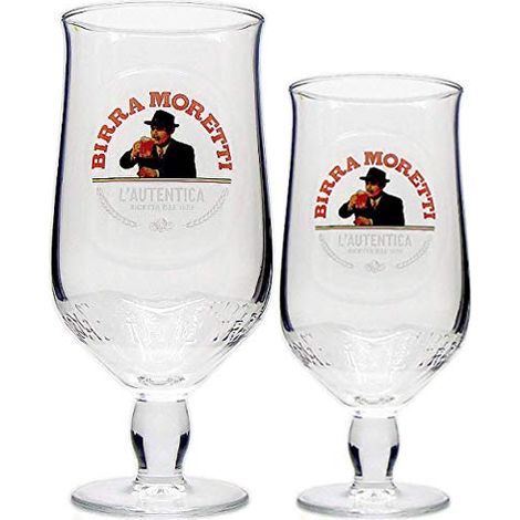 Lot de verres Birra Moretti - Demi-pinte + verre bière - Ensemble officiel