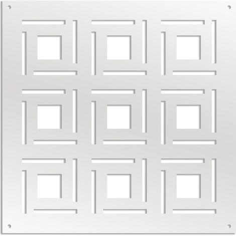 4SIDES - Pannello in PVC traforato - Parasole - Colore: bianco - Misura: 48x48 cm (1/3)