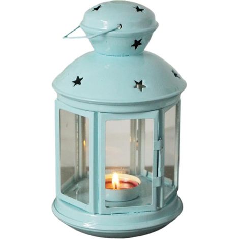Lampe à suspension vintage  Europäischer Kerzenhalter und Eisenleuchter en Blau Geeignet für (1/5)