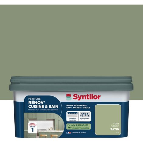 Vernice per mobili da cucina e da bagno SYNTILOR Renov', verde salvia satinato, 2L SYNTILOR