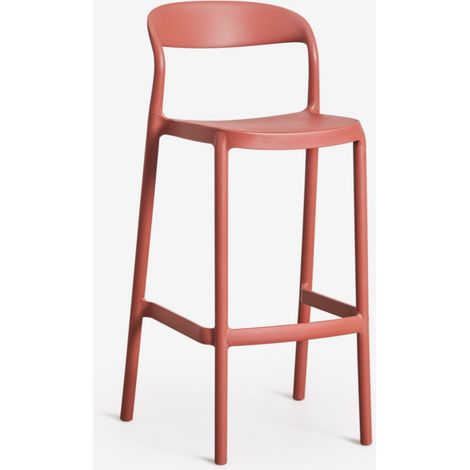 SKLUM Pack aus 2 stapelbaren Barhockern aus Polypropylen Brenza Terracotta ↑75 cm (1/5)