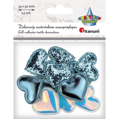 Selbstklebende Herzdekorationen 32 x 29 mm, 12 Stück