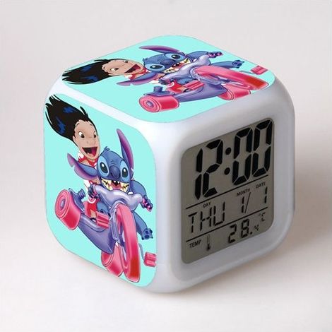 Petite Taille 3inch 8 cm,Stitch,Anime, Réveils numériques LED pour beb,Décoration de Chambre pour Les Enfants-18 (1/5)
