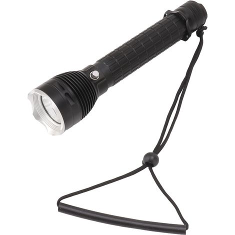 royaluxe - Lampe torche de plongée 3200 lm, étanche IPX8, en alliage d'aluminium, 3 modes d'éclairage, idéale pour l'aventure sous-marine