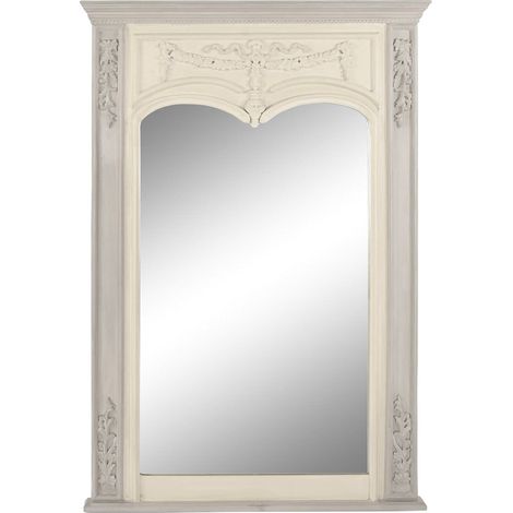 Miroir mural élégant en bois gris pour intérieur chic - Gris lumineux nuancé (1/5)