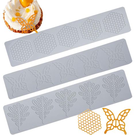 3-teiliges Silikonform-Set, Fliesenform, Silikonplattenform und Schmetterlingsrampenmatte (1/5)