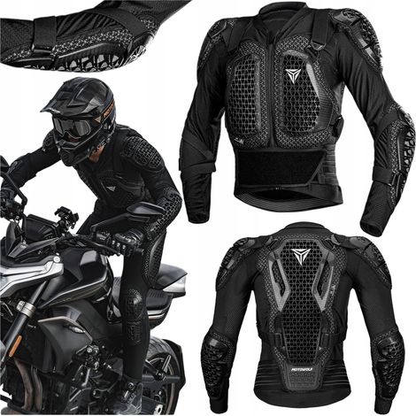 Veste De Protection Motocycliste - Noir - Xxxl - Protection Ce - Armure De Moto