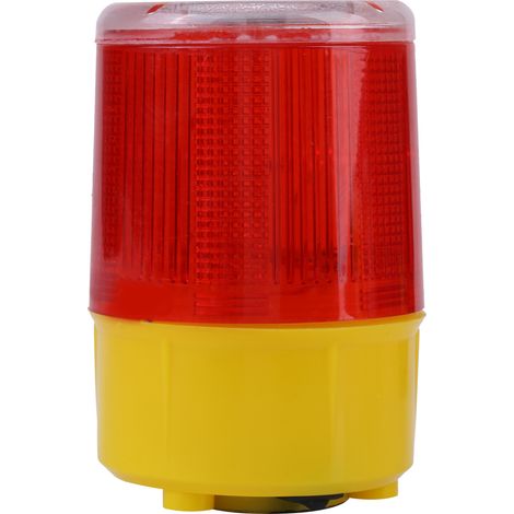 Ortviai Lampe d'alarme solaire LED rouge pour signalisation routière et marine – 1 unité, étanche, autonomie 60 h (1/5)