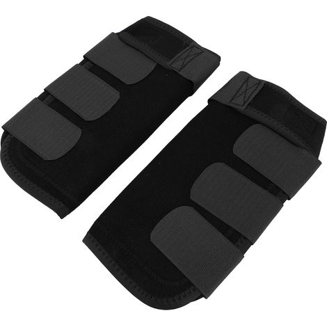 Guêtres de protection en néoprène pour chevaux, absorbant les chocs et réduisant l'impact, sangles réglables, protège-jambes pour l'entraînement d'endurance, noir, taille M (1/5)