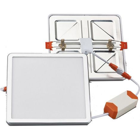 Downlight Led Cuadrado Empotrable 6W 6500K Corte Ajustable 50mm a 90mm Regulable