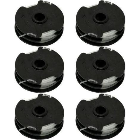 6 bobines pour débroussailleuse, fil 1,4 mm, compatible avec débroussailleuses sans fil, usage domestique (1/4)
