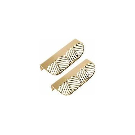( 2pcs) Feuille Forme Tiroir Poigne En Laiton Meubles Porte Bouton Pull Cabinet Armoire Poigne De Porte