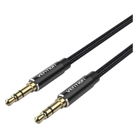 Cable Estéreo Vention BAWBF/ Jack 3.5 Macho - Jack 3.5 Macho/ 1m/ Negro