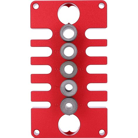 Stanzvorrichtung 08650 für Dübel, 3-in-1-Holzbearbeitungsbohrer, rote Aluminiumlegierungen