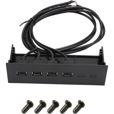 Hub USB avant 5,25 pouces 4 ports haute vitesse stable plug-and-play panneau avant lecteur optique pour carte mère bureau (1/5)