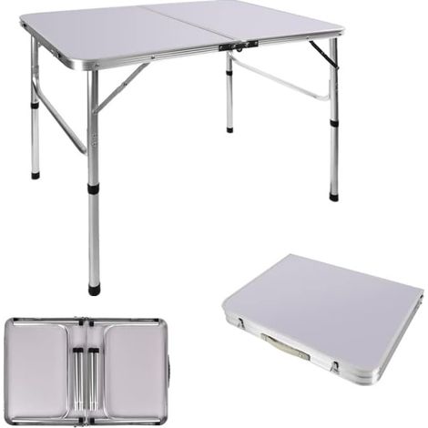 Table de camping pliante, 2 types de hauteur réglable (37/67 cm), table de pique-nique de camping portable, adaptée au camping, aux rassemblements, aux jardins, aux tables à manger, aux terrasses (1/5)