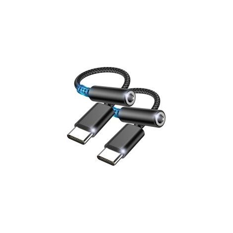 Adaptateur de Prise de Casque USB C à 3,5mm, Adaptateur Jack USB Type C Audio avec DAC, écouteurs Audio Numérique Type C vers Audio (1/5)