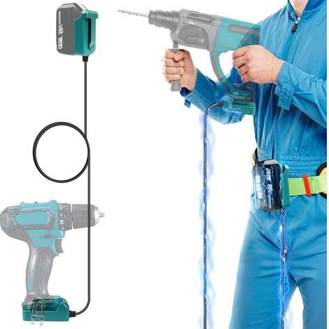Adapter für Makita 18V-Akkus – Trageschlaufe – Verstellbare Kabellänge bis zu 150 cm – Kompatibel mit Makita Akku-Werkzeugen (1/5)